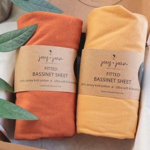 image:imageJoey  Joan Fitted 33x20 Bassinet Sheets for Maxi Cosi Iora BabyBond BCOLMustard  Brown