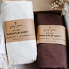 image:imageJoey  Joan Travel Crib Sheets for Baby Bjorn Guava Lotus Travel Crib 2pkCream  Chocolate Brown