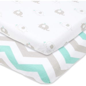 image:imageJoey  Joan Travel Crib Sheets for Baby Bjorn Guava Lotus Travel Crib 2pk2pack ElephantsChvevron