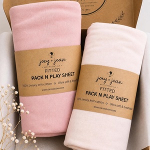 image:imageJoey  Joan Travel Crib Sheets for Baby Bjorn Guava Lotus Travel Crib 2pkMuted Pink  Soft Pink