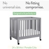 image:imageJoey  Joan Waterproof Pack and Play Mattress Pad Protector Cover  Compatible with Graco Pack n Play  2 Pack Quilted Playard Sheets of Viscose Made from Bamboo  27 x 39Mini Crib