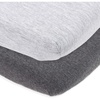 image:imageCradle Sheets Fitted 18 x 36  Fits Most Bedside Sleeper Bassinets Without Bunching Mattress Pad  Snuggly Soft Jersey Cotton  Grey Dots Chevron  2 Pack2pack Heather Grey