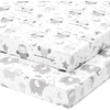 image:imageJoey  Joan Fitted Mini Crib Sheets 38x24 for Dream on Me 100 Cotton 2pkSweet Dreams Elephants  Owls