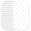 image:imageBassinet Fitted Sheets Compatible with Halo Fisher Price Delta Graco  Fits Perfectly on 15 x 33 Inch Oval Rectangular Mattress Pad  Snuggly Soft Jersey Cotton  Pink Bows Chevron  2 Pack2pack DotsChevron