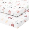 image:imageJoey  Joan Fitted Mini Crib Sheets 38x24 for Dream on Me 100 Cotton 2pkFarm Animals