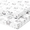 image:imageJoey  Joan Fitted Mini Crib Sheets 38x24 for Dream on Me 100 Cotton 2pkSweet Dreams Elephants  Owls