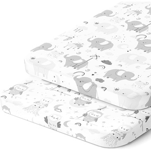 image:imageJoey  Joan Bassinet Sheets 35x20 for Newton Bassinet 100 Cotton 2 Pack