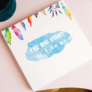 image:imageCuddly Cubs WatercolorThemed Baby Memory Book 11 x 10 x 1 Inch Multicolor 60Page Unisex