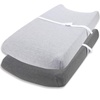 image:imageCuddly Cubs Changing Pad Covers  2 Pack  Snuggly Soft Plush Cotton Changing Table Covers for Boy Girl  Fits Perfectly on Summer Infant and Other 16 x 32 Baby Changing Table Pads  Heather GreyGrey