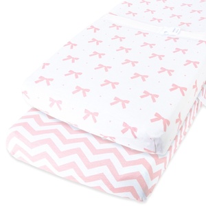 image:imageCuddly Cubs Changing Pad Covers  2 Pack  Snuggly Soft Plush Cotton Changing Table Covers for Boy Girl  Fits Perfectly on Summer Infant and Other 16 x 32 Baby Changing Table Pads  Heather Grey2Pack Pink