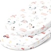 image:imageJoey  Joan Fitted Baby Moses Basket Bassinet Sheets 12x29 100 CottonFarm Animals
